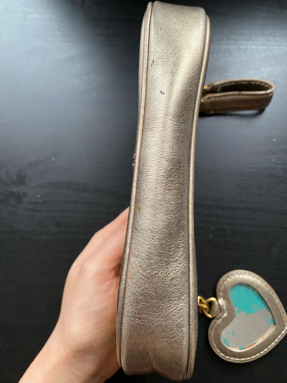 Vintage Y2K Juicy Couture Bronze Gold mini Wristlet bag - Picture 7 of 7